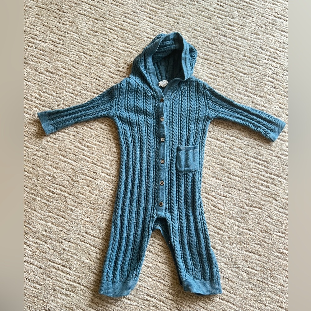 hooded pocket sweater jumpsuit | tapestry